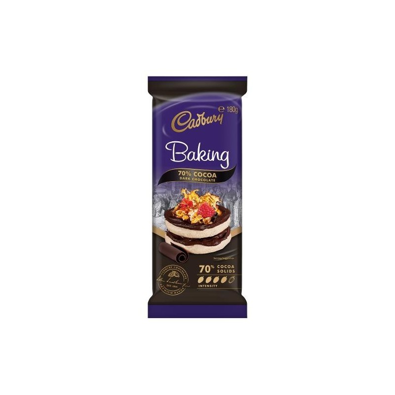 70% COCOA DARK BAKING CHOCOLATE 180GM 70% COCOA DARK BAKING CHOCOLATE 180GM