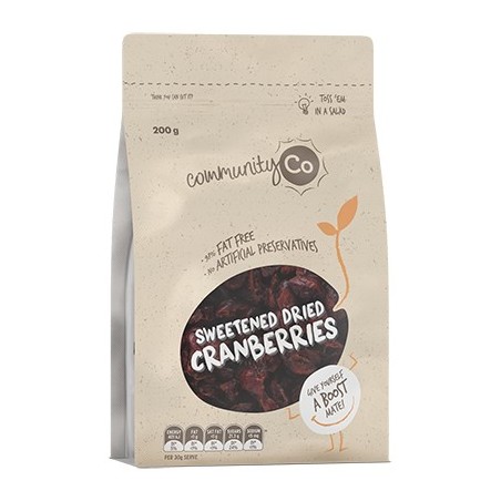 DRIED CRANBERRIES 200GM