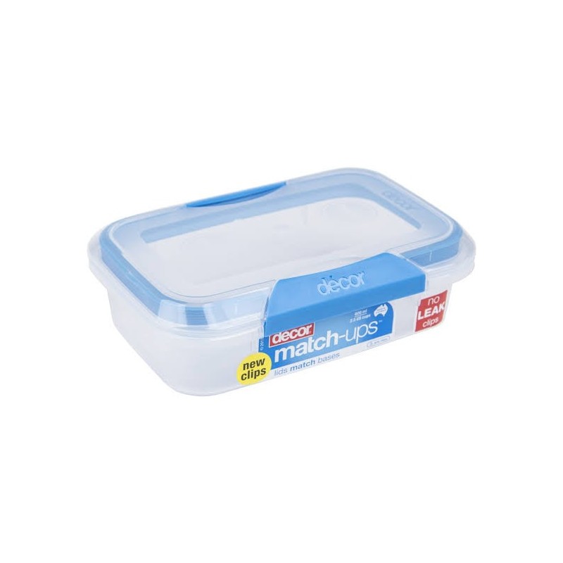 MATCH UPS OBLONG CONTAINER WITH CLIP LIDS 600ML MATCH UPS OBLONG CONTAINER WITH CLIP LIDS 600ML