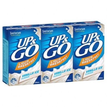 VANILLA ICE UP&GO LIQUID BREAKFAST 3 PACK 3X250ML