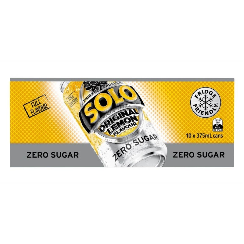 ZERO SUGAR LEMON SOFT DRINK 10X375ML ZERO SUGAR LEMON SOFT DRINK 10X375ML