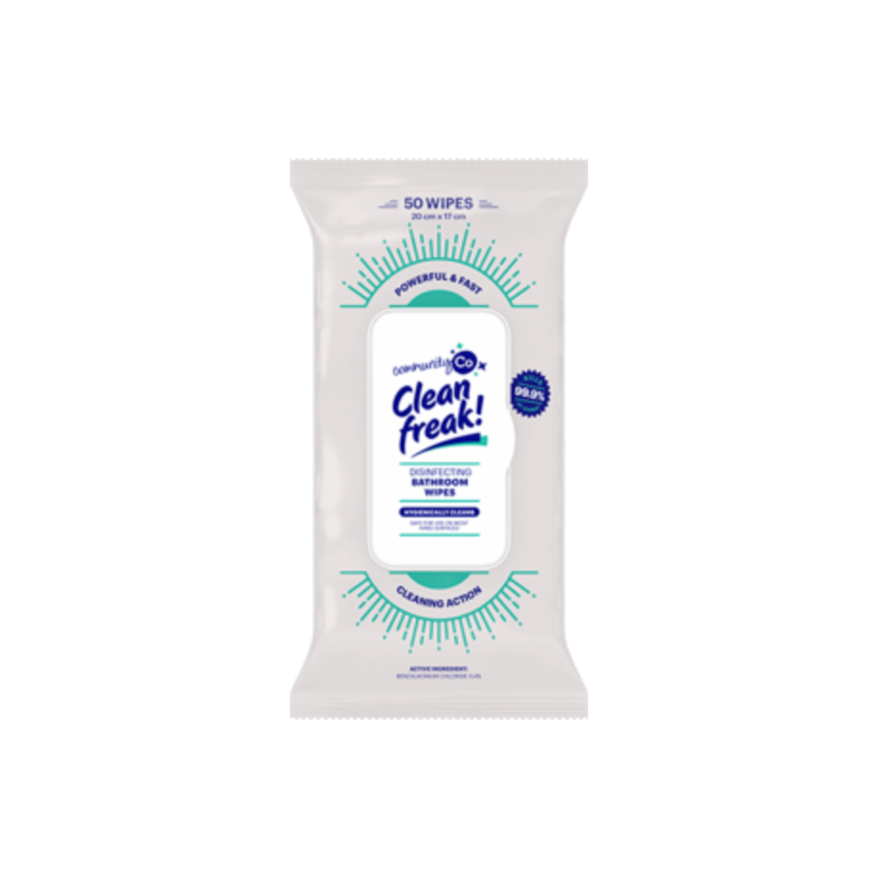 BATHROOM WIPES CLEAN FREAK 50PK BATHROOM WIPES CLEAN FREAK 50PK