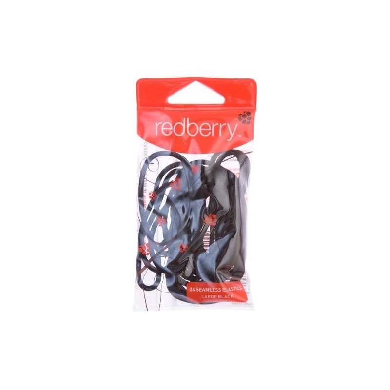 LARGE BLACK PONYTAIL ELASTICS 24PK LARGE BLACK PONYTAIL ELASTICS 24PK