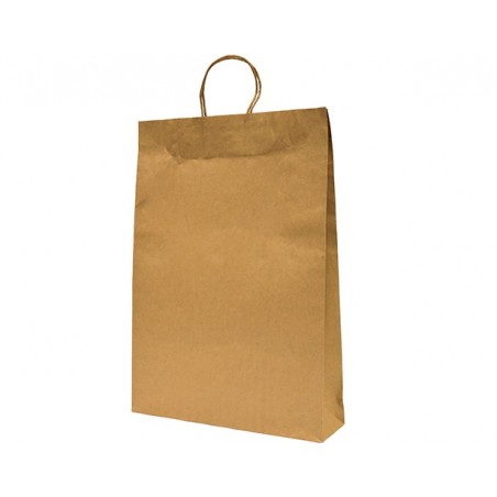 MEDIUM BROWN PAPER BAG WITH PAPER HANDLES W280XG150XL280MM 200S