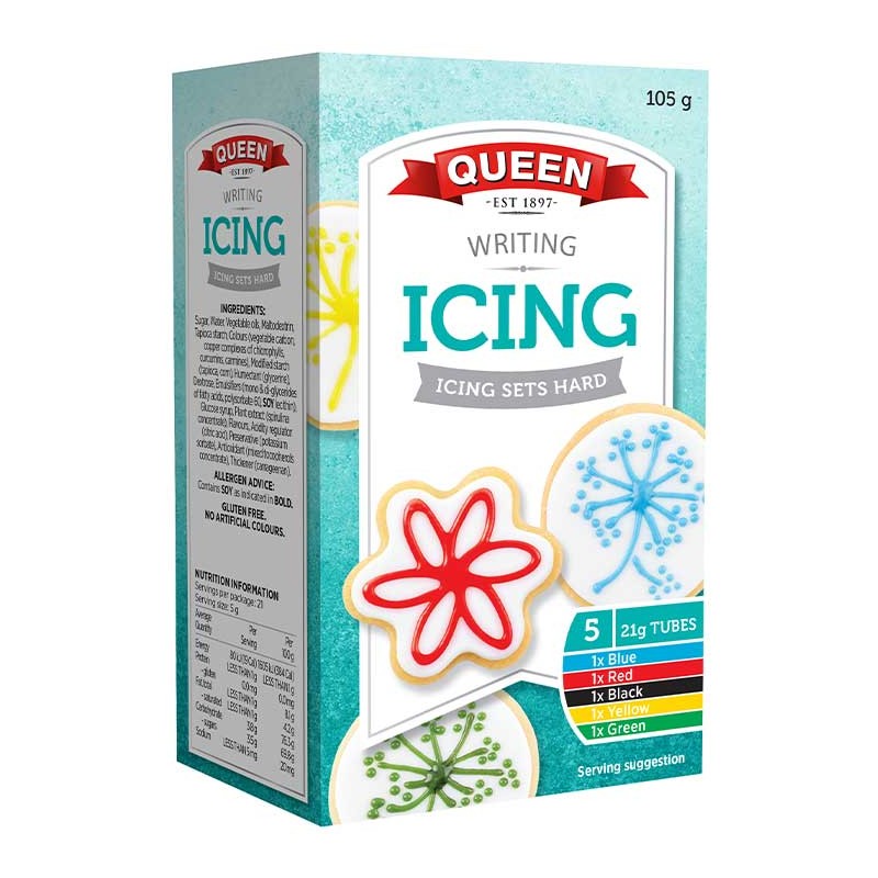 WRITING ICING METALLIC 5PK