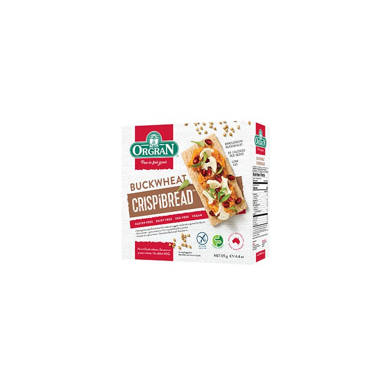 GLUTEN FREE TOASTED BUCKWHEAT CRISPBREAD 125GM GLUTEN FREE TOASTED BUCKWHEAT CRISPBREAD 125GM