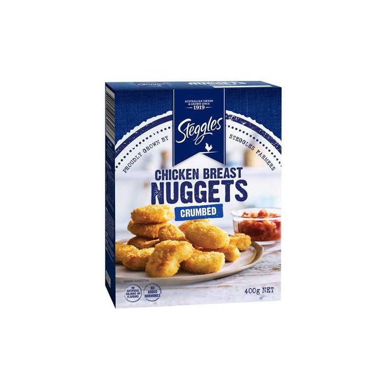 CHICKEN BREAST NUGGETS CRUMBED 400GM CHICKEN BREAST NUGGETS CRUMBED 400GM