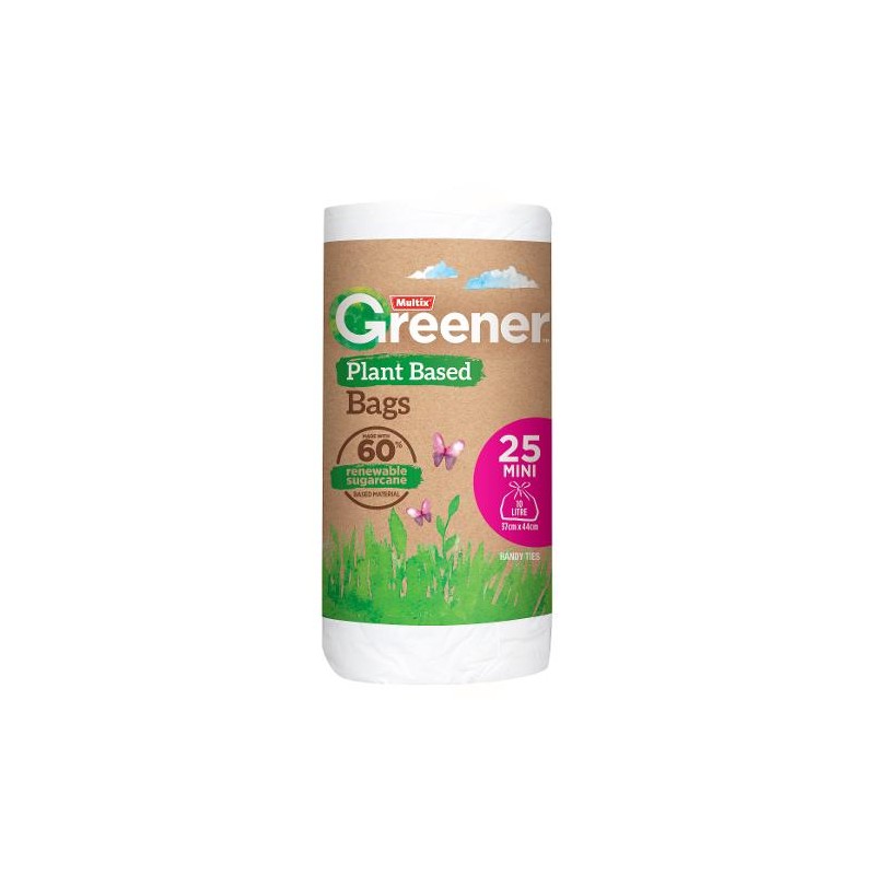 MINI KITCHEN TIDY GREENER BAGS 10L 25S