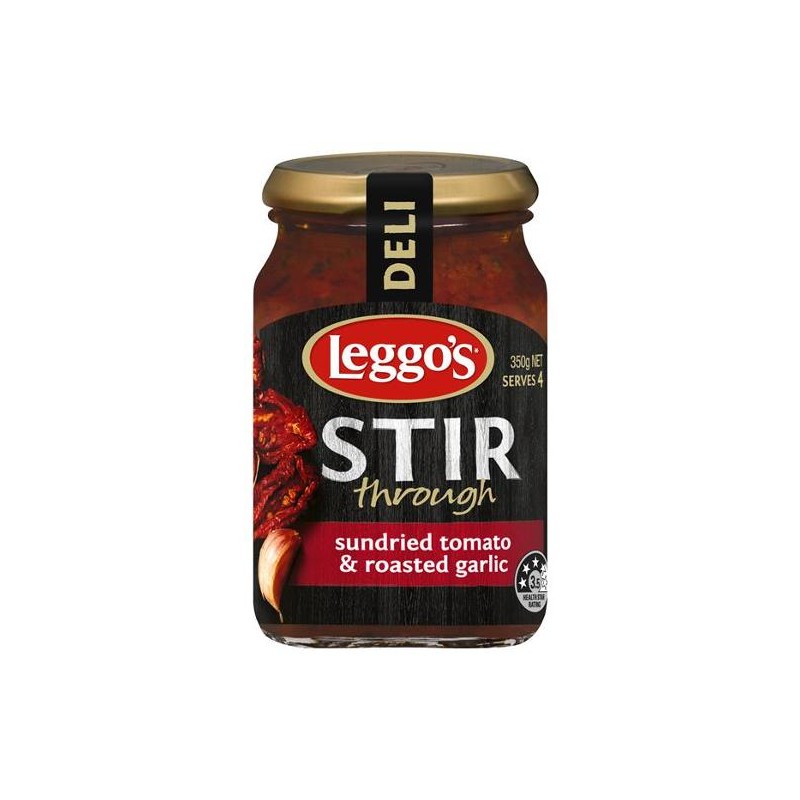 SUNDRIED TOM & GARLIC STIR THROUGH SAUCE 350GM SUNDRIED TOM & GARLIC STIR THROUGH SAUCE 350GM