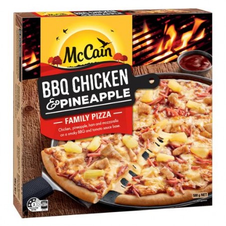 BBQ CHICKEN AND PINEAPPLE PIZZA 500GM