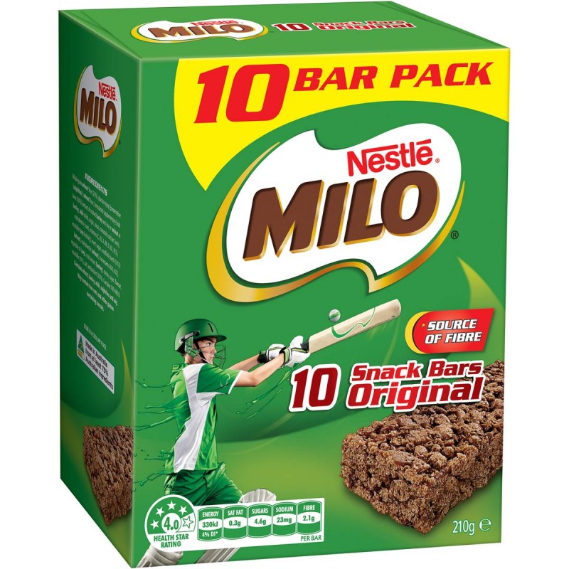 MILO BARS ORIGINAL 10PK 210GM