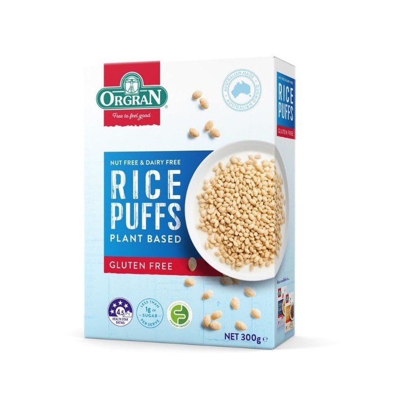 GLUTEN FREE RICE PUFFS 300GM GLUTEN FREE RICE PUFFS 300GM