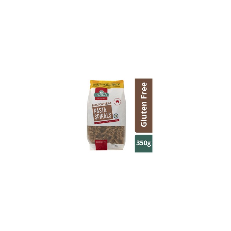 BUCKWHEAT SPIRALS GLUTEN FREE 350GM BUCKWHEAT SPIRALS GLUTEN FREE 350GM