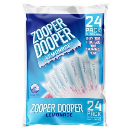 ZOOPER DOOPER WATER ICE LEMONADE 24X70ML