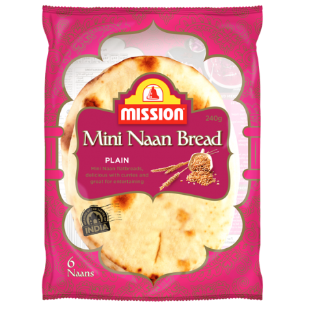 MINI NAAN BREAD 6PK 240GM