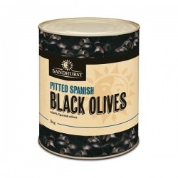 PITTED BLACK OLIVES    3KG