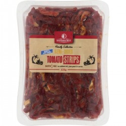 SUNDRIED TOMATO STRIPS PLASTIC SEALED  125G