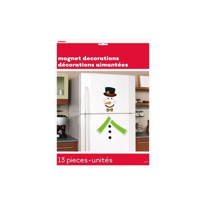 CHRISTMAS FRIDGE MAGNETS SNOW MAN 13PCE CHRISTMAS FRIDGE MAGNETS SNOW MAN 13PCE