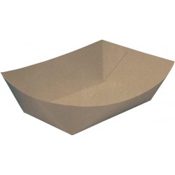 PAPER FOOD TRAY KRAFT MEDIUM 125S