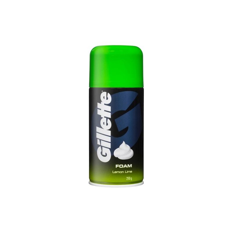 GILLETTE SHAVE CREAM FOAM LEMON LIME 250G GILLETTE SHAVE CREAM FOAM LEMON LIME 250G