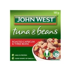 ROASTED CAPSICUM & THREE BEANS TUNA & BEANS 185GM