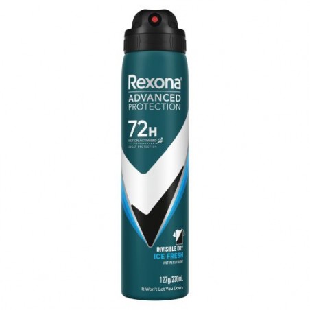 ADVANCED ICE FRESH INVISIBLE MENS ANTIPERSPIRANT AEROSOL DEODORANT 220ML