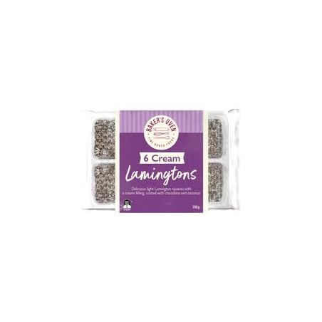 LAMINGTONS CREAM FROZEN 350GM 6PK