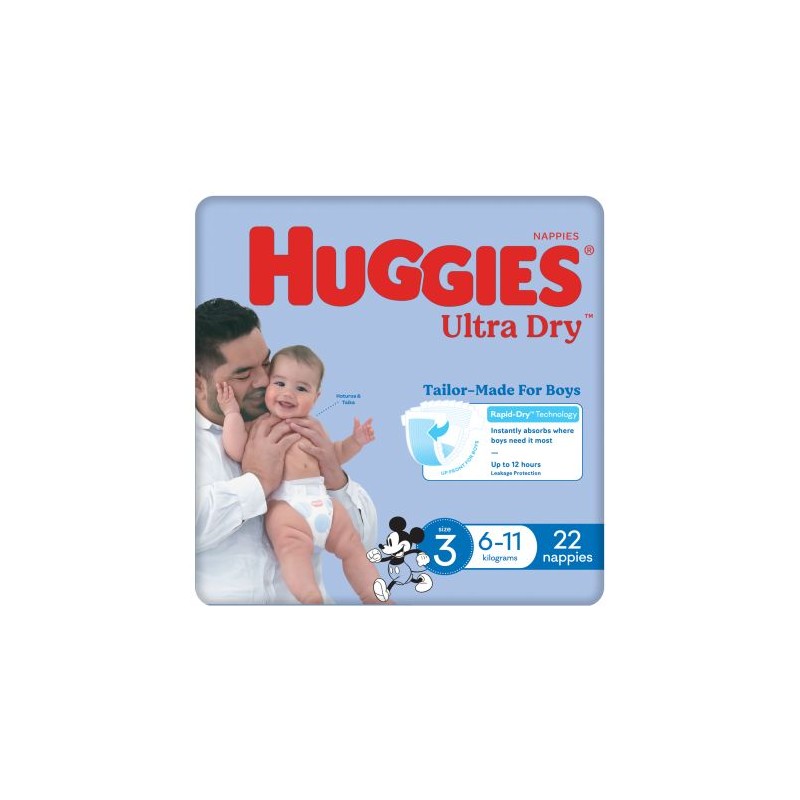 CRAWLER BOY NAPPIES 6-11KG SIZE 3 22S