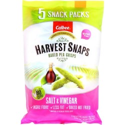 HARVEST SNAPS PEA SALT AND VINEGAR   5X18GM