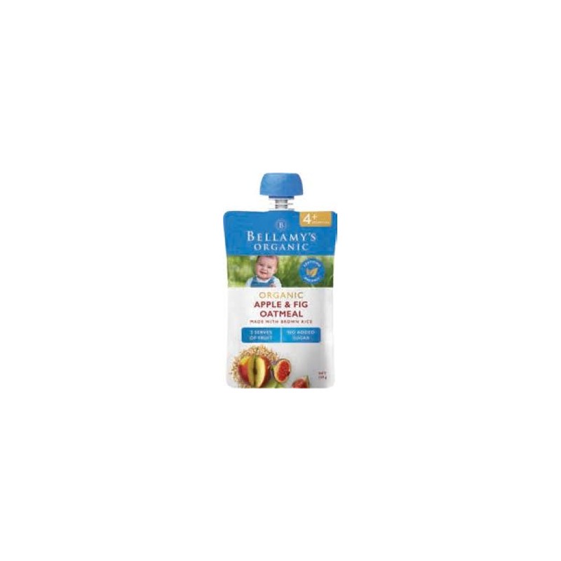ORGANIC OATMEAL APPLE AND FIG PUREE 4MONTHS 120GM ORGANIC OATMEAL APPLE AND FIG PUREE 4MONTHS 120GM