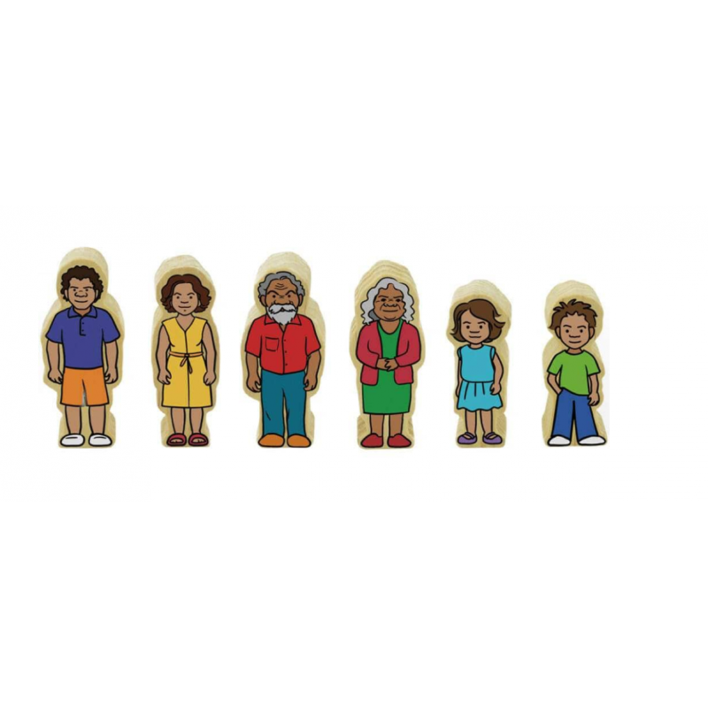 INDIGENOUS FAMILY - WOODEN SET OF 6 INDIGENOUS FAMILY - WOODEN SET OF 6