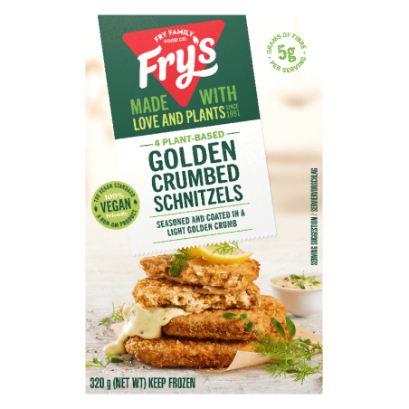 VEGAN PLANT BASED SCHNITZEL SOY & FLAXSEED 320GM 4PK