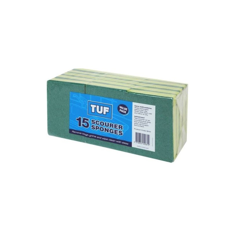SCOURER SPONGES BULK 15PK SCOURER SPONGES BULK 15PK