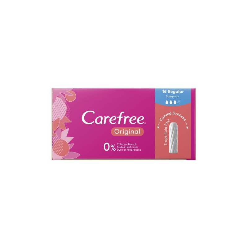 CAREFREE TAMPONS REGULAR 16S CAREFREE TAMPONS REGULAR 16S