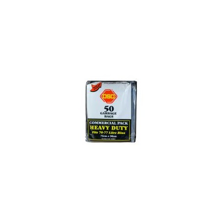EXTRA LARGE BLACK GARBAGE BAG 75LT 50S