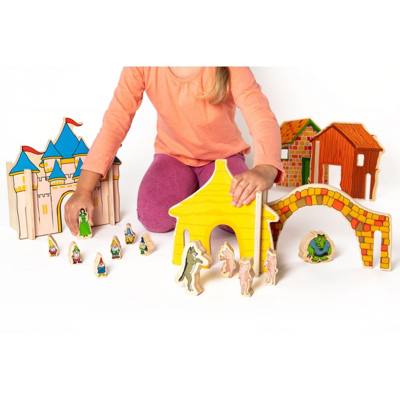 HAPPY ARCHITECT WOODEN FAIRYTALE SET OF 32 HAPPY ARCHITECT WOODEN FAIRYTALE SET OF 32