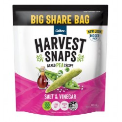 HARVEST SNAPS PEA SALT & VINEGAR BIG BAG 230GM