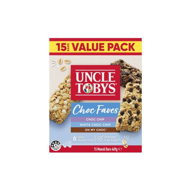 CHEWY MUESLI BARS CHOCOLATE LOVERS VARIETY PACK 375GM CHEWY MUESLI BARS CHOCOLATE LOVERS VARIETY PACK 375GM