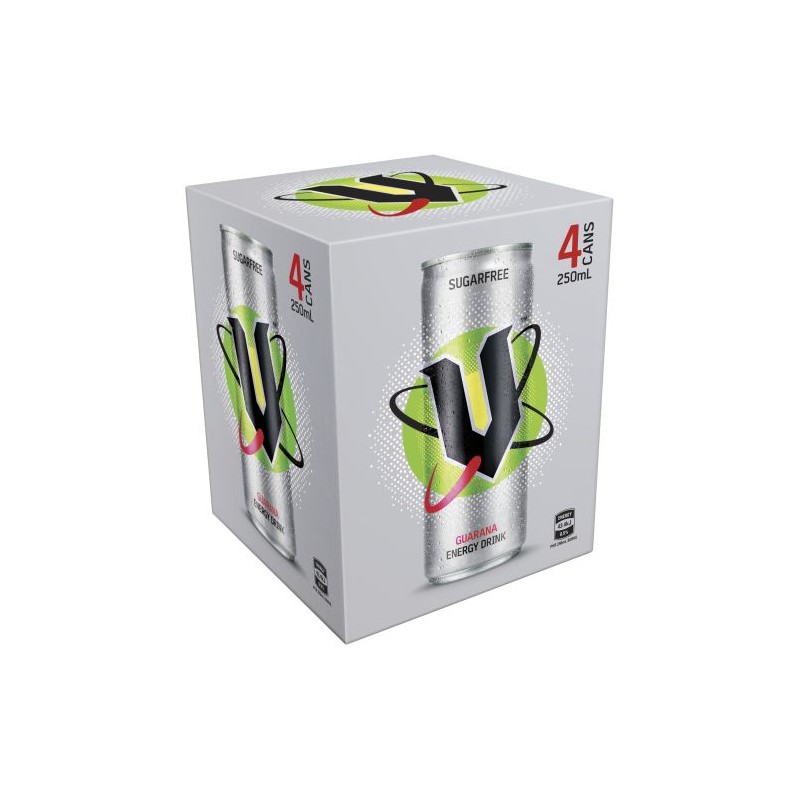V ENERGY DRINK SUGAR FREE 4X250ML V ENERGY DRINK SUGAR FREE 4X250ML