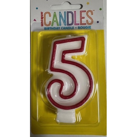 BIRTHDAY CANDLE NUMERAL 5