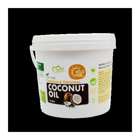 ORGANIC COCONUT OIL PURIFIED & DEODORISED PAIL 4LT