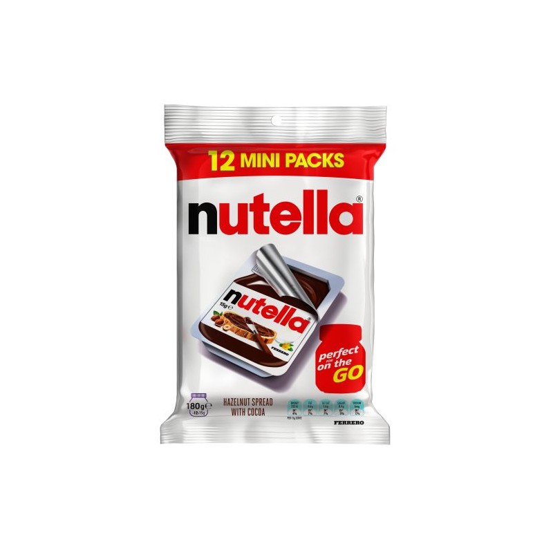 NUTELLA MINI PACKS 12PK 180GM NUTELLA MINI PACKS 12PK 180GM