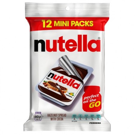 NUTELLA MINI PACKS 12PK 180GM