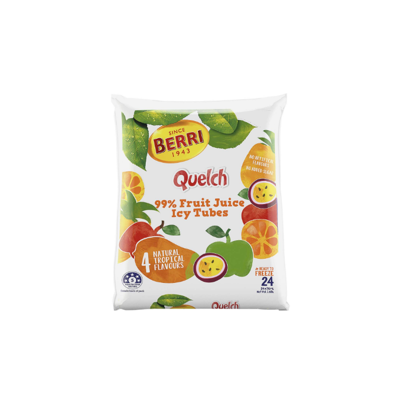 QUELCH FRUIT STICKS ICY POLES 24X70ML QUELCH FRUIT STICKS ICY POLES 24X70ML