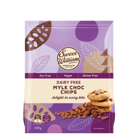 DAIRY FREE MYLK CHOC CHIPS 200GM