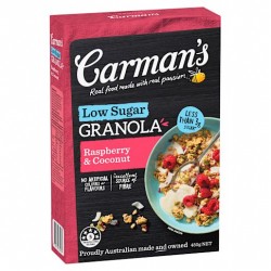 LOW SUGAR RASPBERRY & COCONUT GRANOLA 450GM