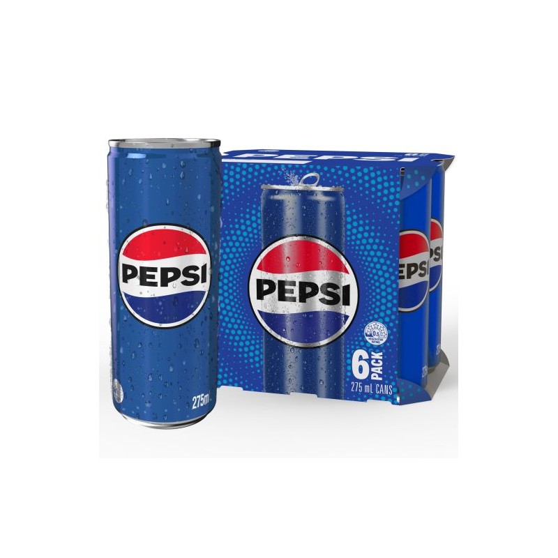 PEPSI COLA SOFT DRINK MINI CAN 6X275ML PEPSI COLA SOFT DRINK MINI CAN 6X275ML