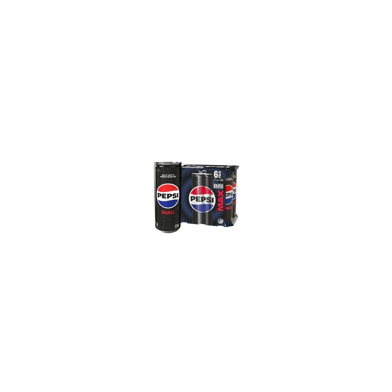 PEPSI MAX SOFT DRINK MINI CAN 6X275ML PEPSI MAX SOFT DRINK MINI CAN 6X275ML