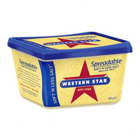 SALT REDUCED BUTTER SPREADABLE TUB 500GM