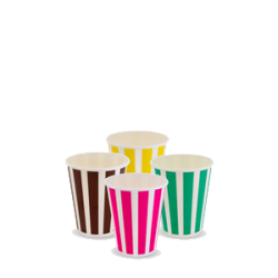 CANDY STRIPE PAPER COLD CUPS 8OZ 50S